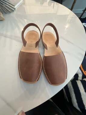 Mibo Avarca de Menorca Brown Leather Slingback Sandals